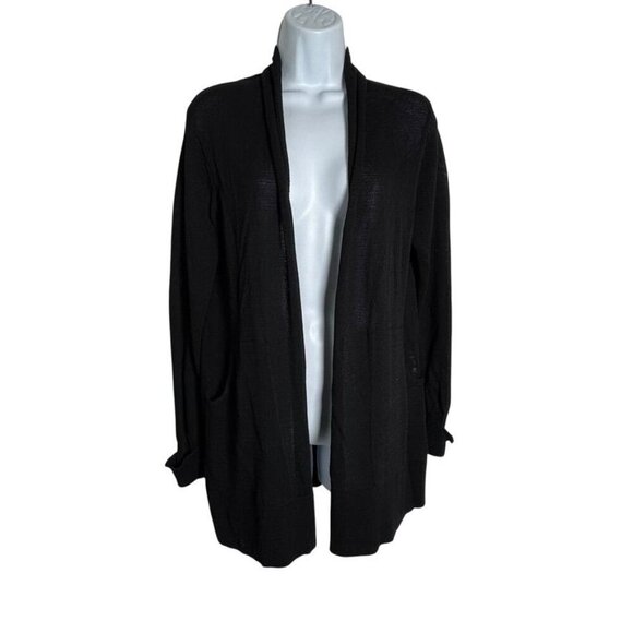 Gretchen Scott Black open cardigan sweater size Small viscose nylon blend - Picture 1 of 5